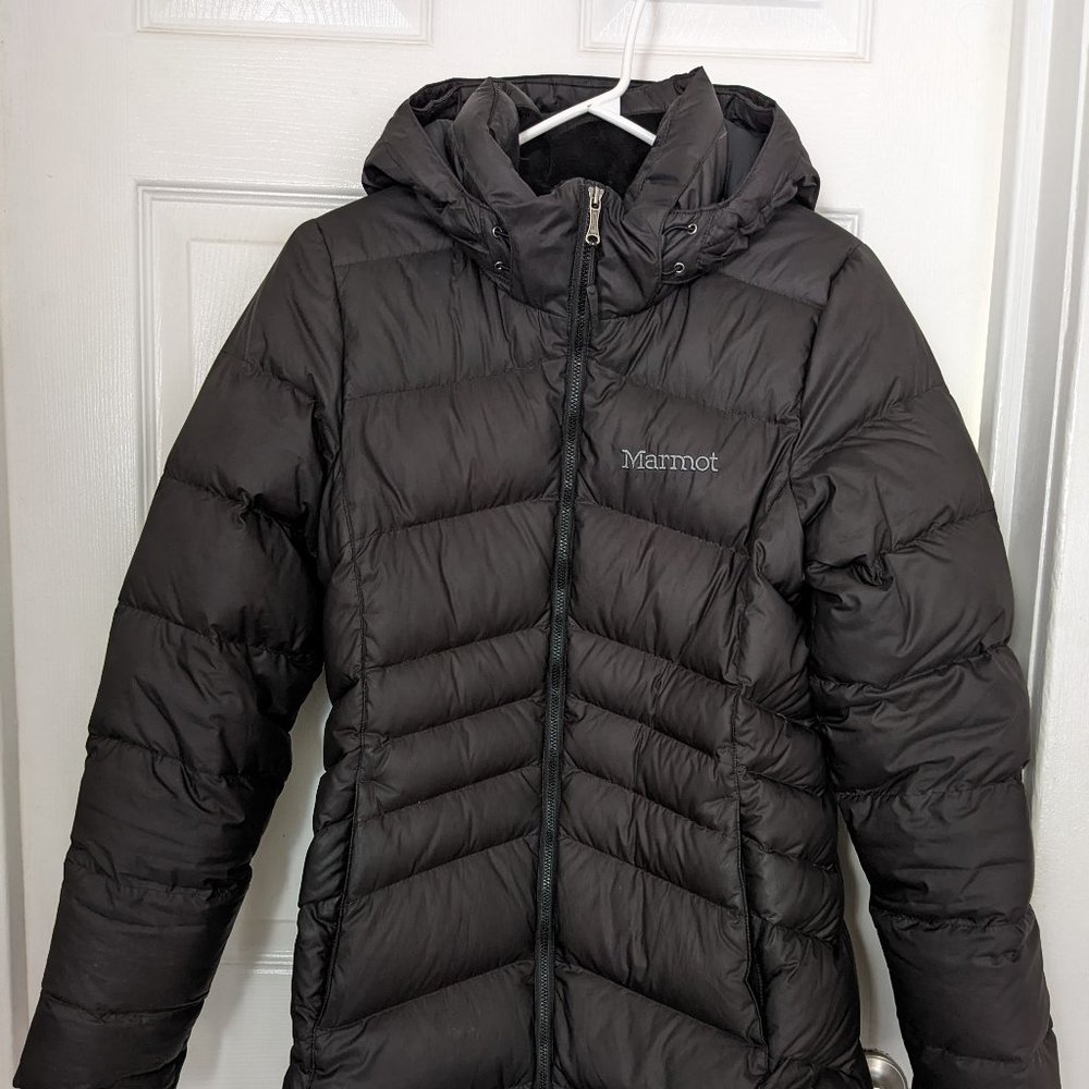Marmot Montreal 700-Fill Down Coat with Hood - Black - Size Small